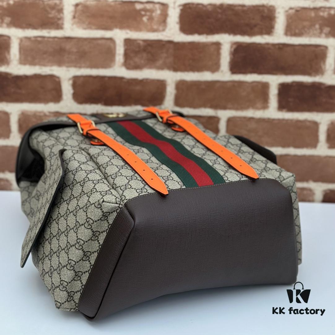 GUCCI Counter Quality, Top Original Single Item, Actual Photos! Model No. 598140 Fluorescent Orange, Size: 24cm (W) x 40cm (H) x 16cm (Side Width), In Stock Ready to Ship