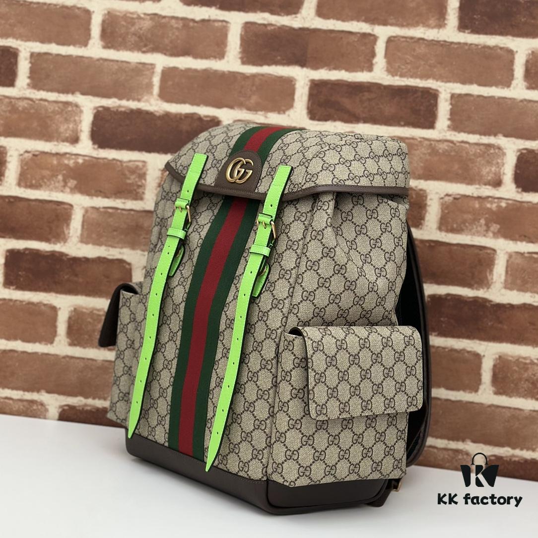 GUCCI Counter Quality, Top Original Single Item, Real Photos! Model No. 598140 Fluorescent Green, Size: 24 x 40 x 16 cm (W x H x D), In Stock