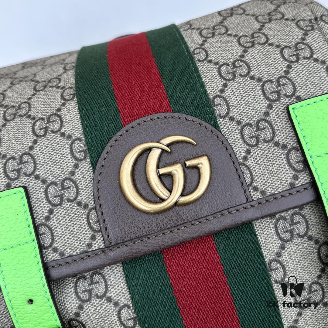 GUCCI Counter Quality, Top Original Single Item, Real Photos! Model No. 598140 Fluorescent Green, Size: 24 x 40 x 16 cm (W x H x D), In Stock