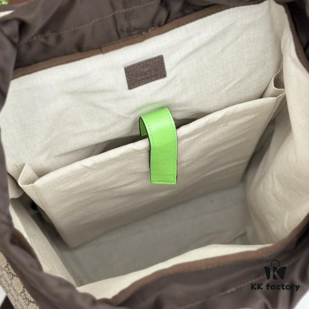 GUCCI Counter Quality, Top Original Single Item, Real Photos! Model No. 598140 Fluorescent Green, Size: 24 x 40 x 16 cm (W x H x D), In Stock