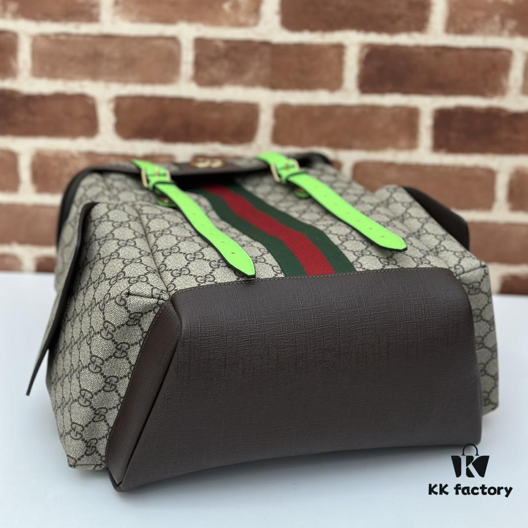 GUCCI Counter Quality, Top Original Single Item, Real Photos! Model No. 598140 Fluorescent Green, Size: 24 x 40 x 16 cm (W x H x D), In Stock