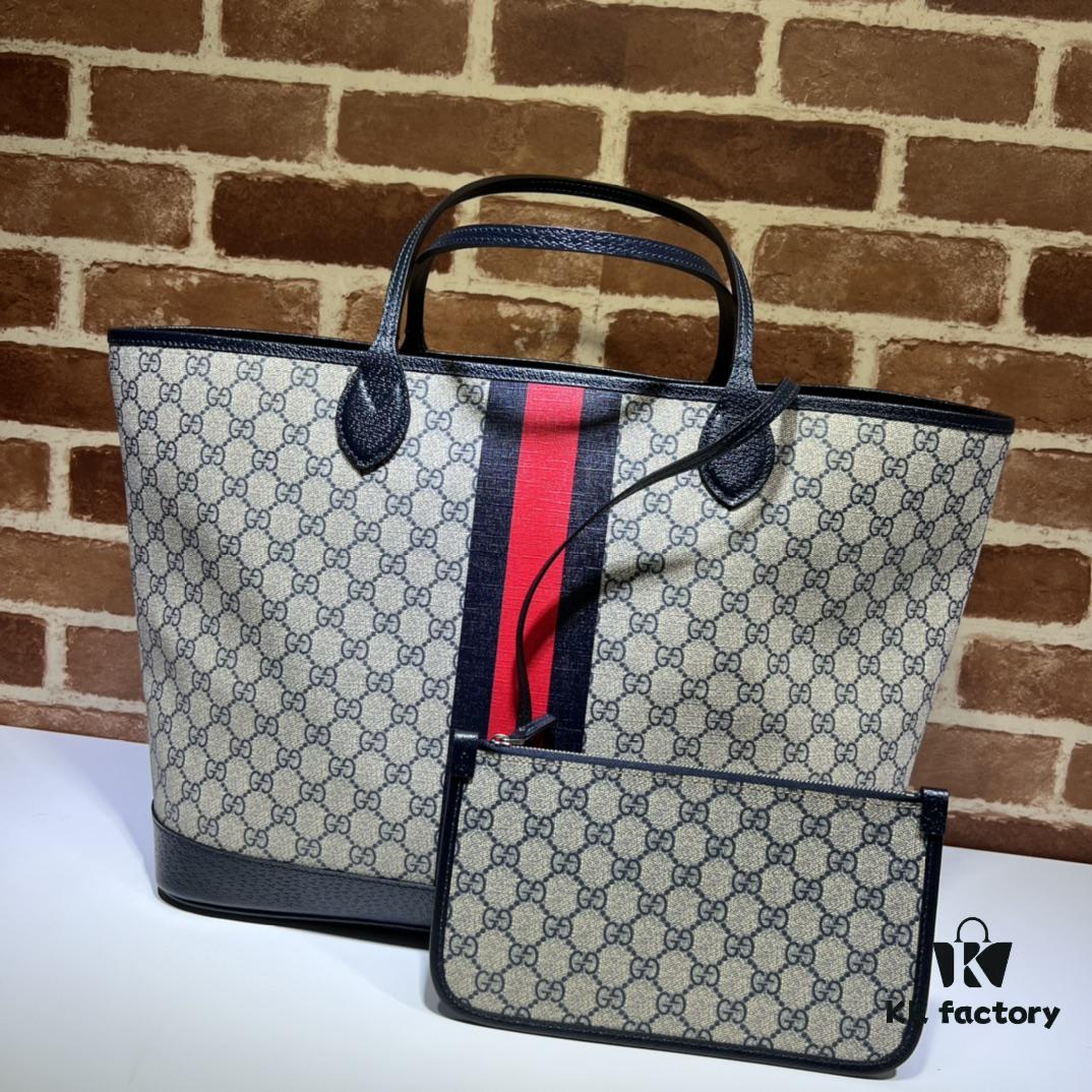 GUCCI New Arrival Cabinet Quality, Top Original Single Item, Actual Photos. Model No.: 726755 Blue Edge, Size: 40x33x19cm. In Stock for Immediate Shipment.