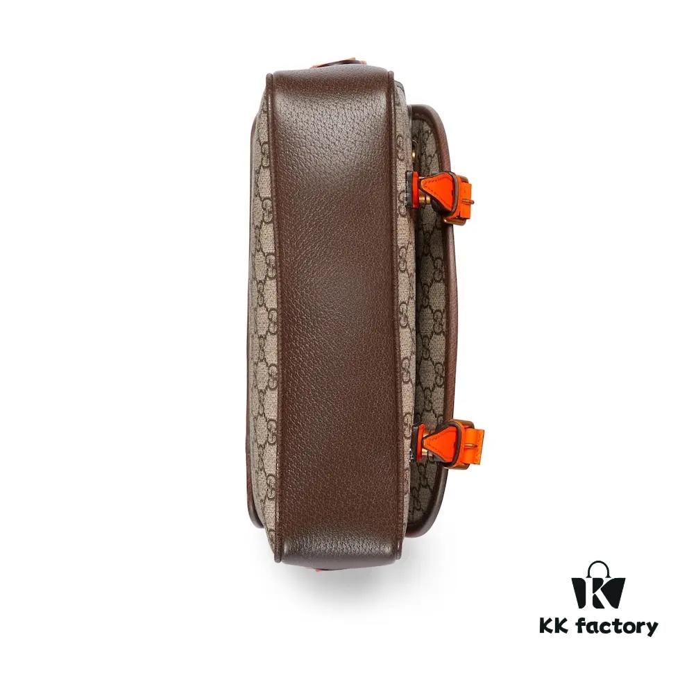 GUCCI Counter Quality, Top Original Single Item, Actual Photos. Model 792376 Fluorescent Orange, Size: 27.5 x 18.5 x 6.5 cm