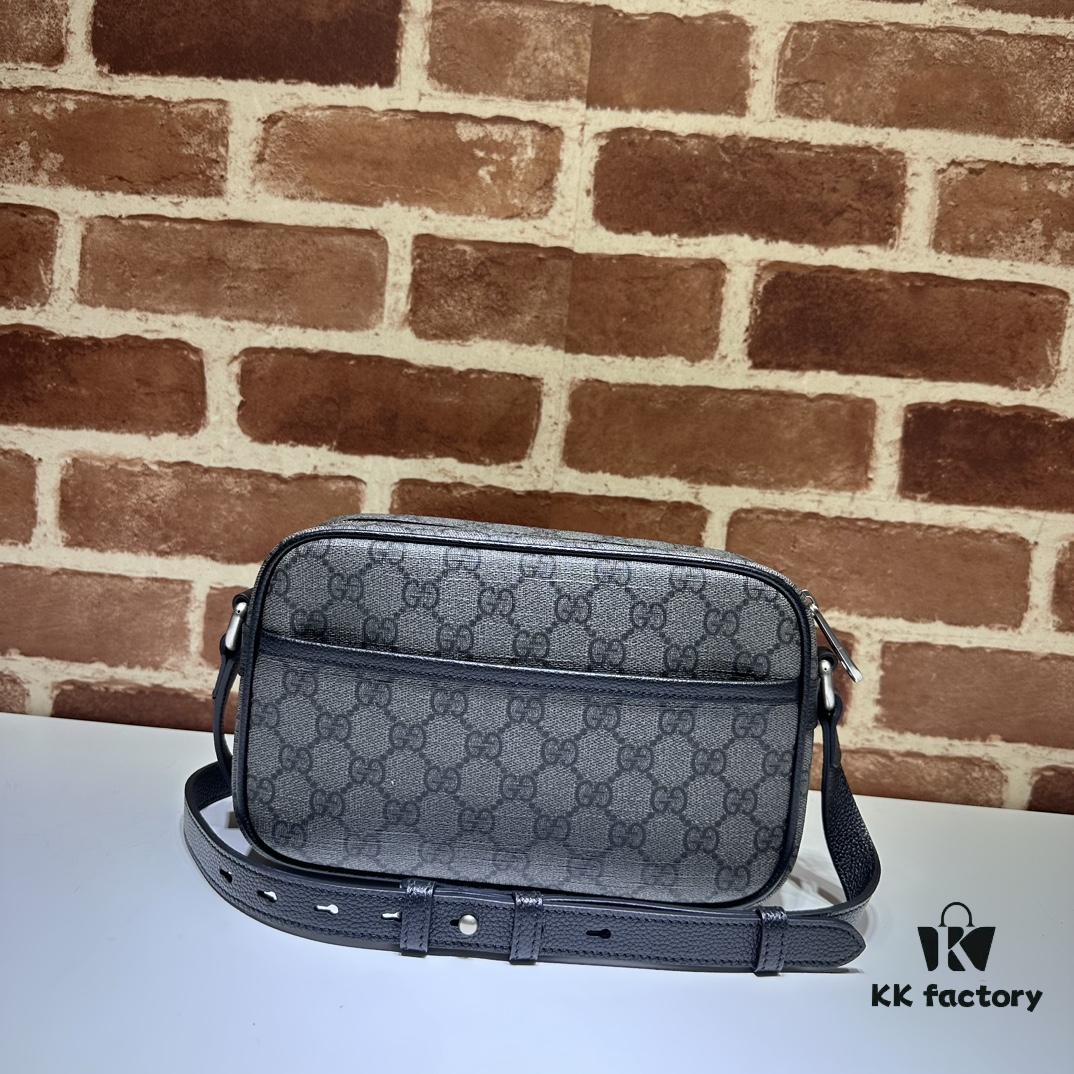 GUCCI New Arrival Cabinet Quality, Top Original Single Item, Actual Photos. Model No. 768391 Grey Rubber, Size 14×23.5×6 cm, In Stock Ready to Ship