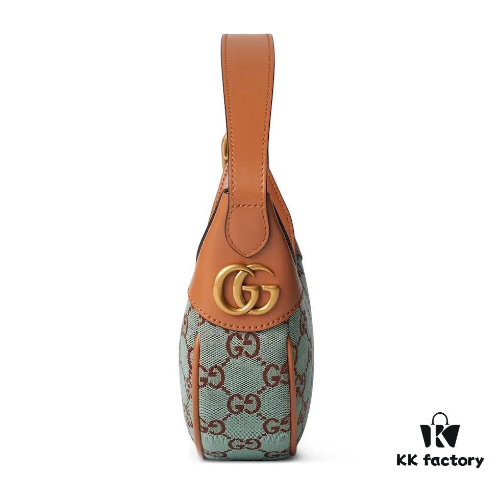 GUCCI New Arrival Cabinet Quality, Top Original Single Item, Real Photo. Model No. 783124 Canvas Blue-Brown, Size 15×20×5 cm, In Stock Ready to Ship