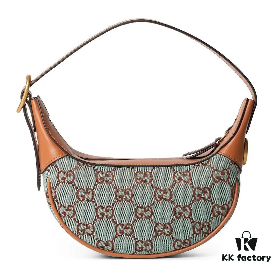 GUCCI New Arrival Cabinet Quality, Top Original Single Item, Real Photo. Model No. 783124 Canvas Blue-Brown, Size 15×20×5 cm, In Stock Ready to Ship