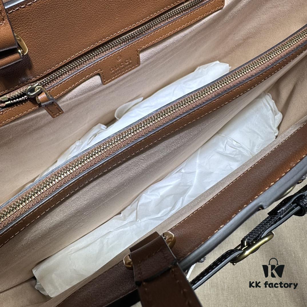 GUCCI High-End Original Single Item, Counter Quality, Real Photo, Model No. 746270 Brown, Size: 40 x 34 x 21 cm