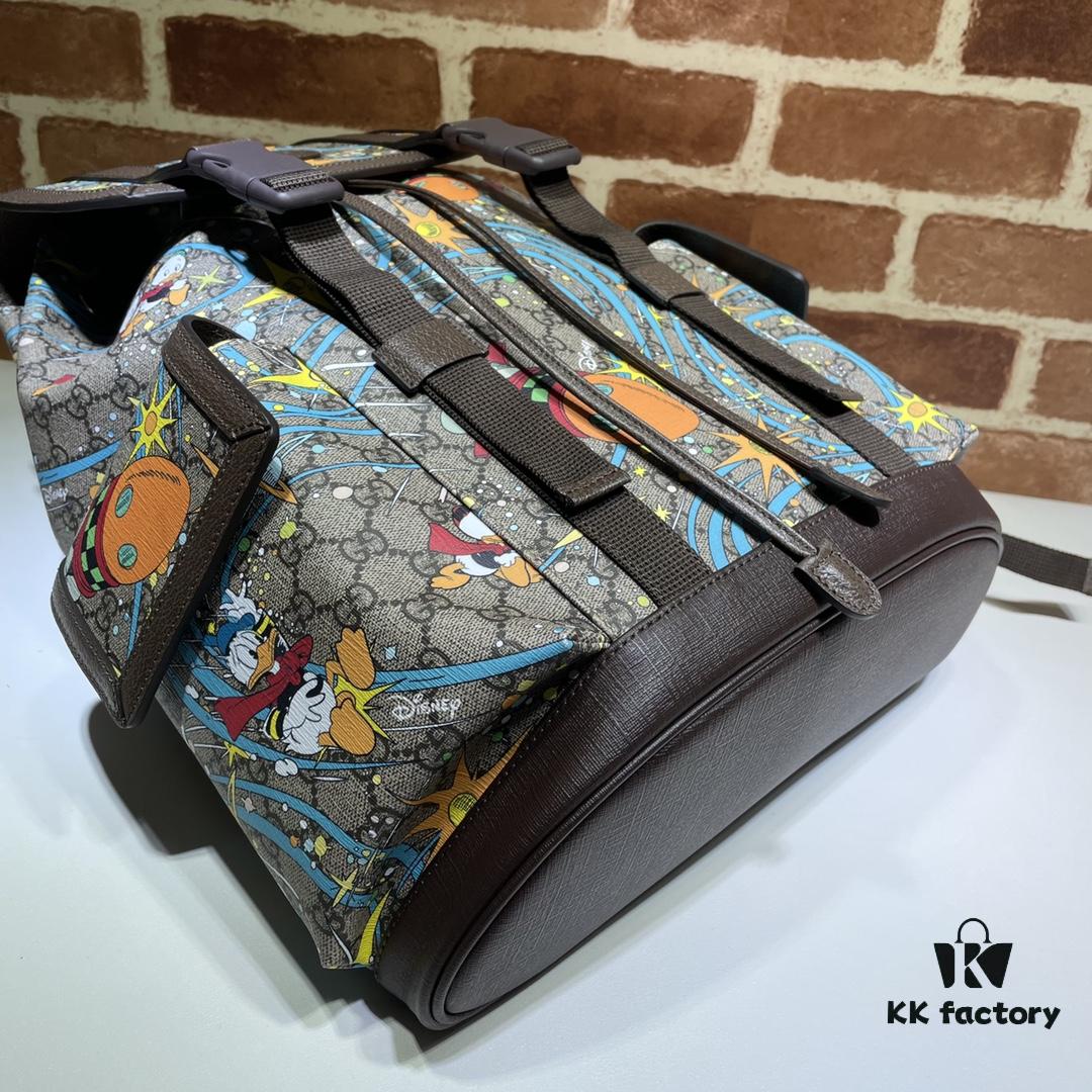 GUCCI High-End Original Stock, Premium Quality, Real Photos! Model No. 645051 Donald Duck Design, Size: 34.5 x 44 x 12.5 cm