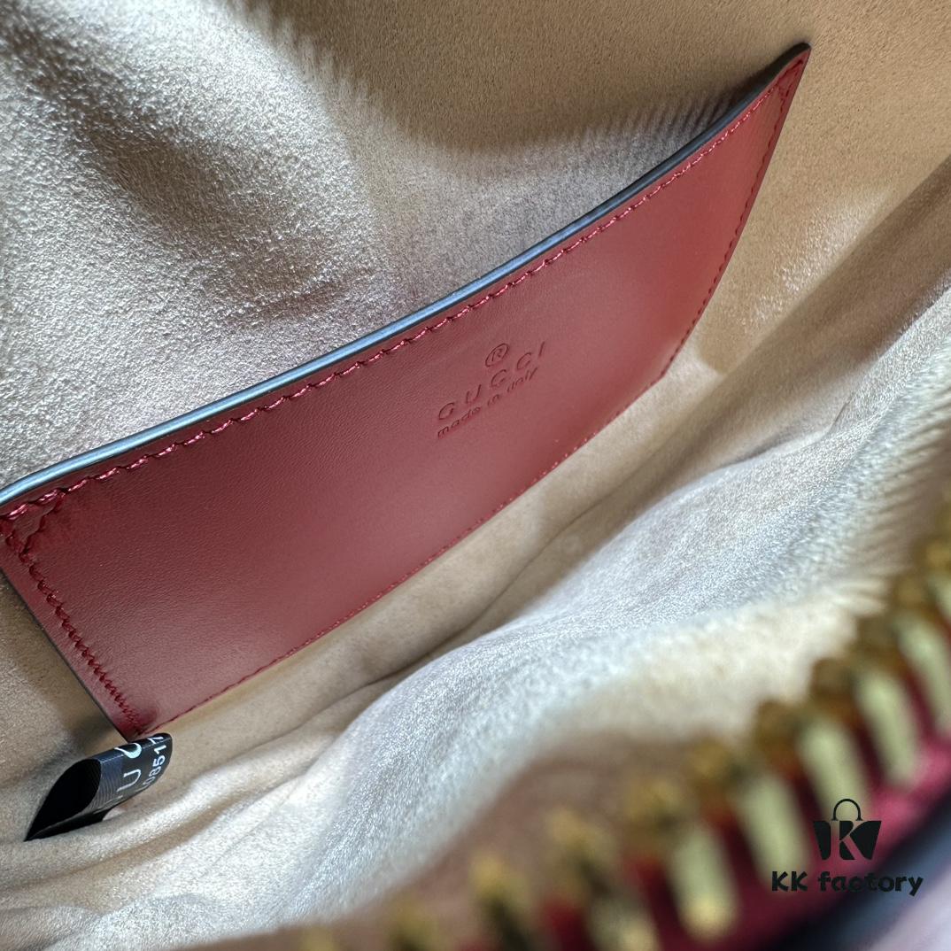 GUCCI New Arrival High-Quality Original Order Item, Real Photo! Model No. 751628 Red, Size: 20cm W x 17.5cm H x 6.5cm D, In Stock and Ready to Ship