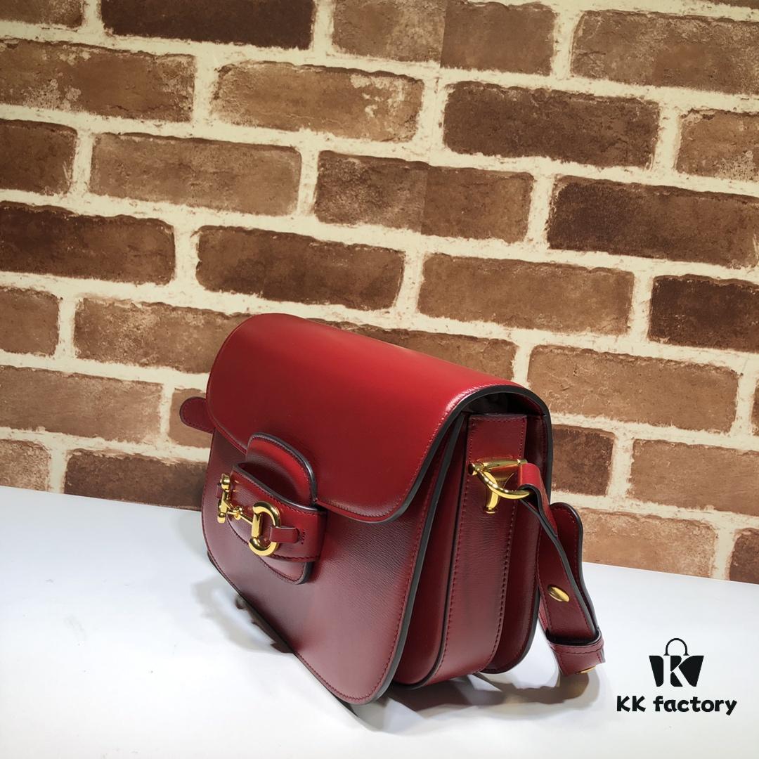 GUCCI Counter Quality, Top Original Single Item, Actual Photos! Model Number 602204, Bright Red Full Leather. Size: W25xH18xD8, In Stock and Ready to Ship