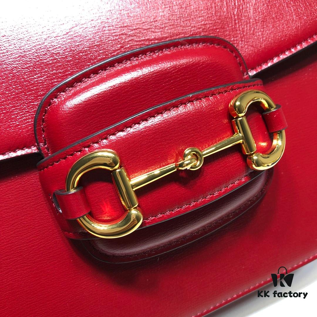 GUCCI Counter Quality, Top Original Single Item, Actual Photos! Model Number 602204, Bright Red Full Leather. Size: W25xH18xD8, In Stock and Ready to Ship