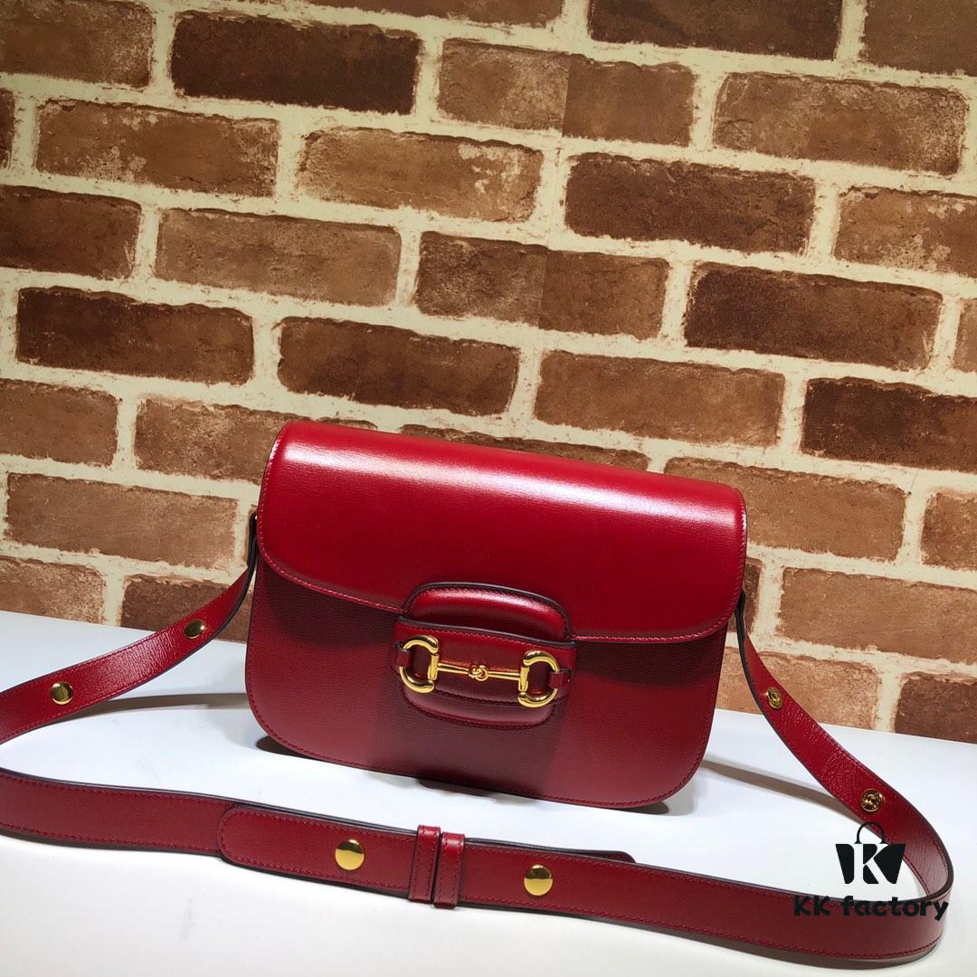 GUCCI Counter Quality, Top Original Single Item, Actual Photos! Model Number 602204, Bright Red Full Leather. Size: W25xH18xD8, In Stock and Ready to Ship