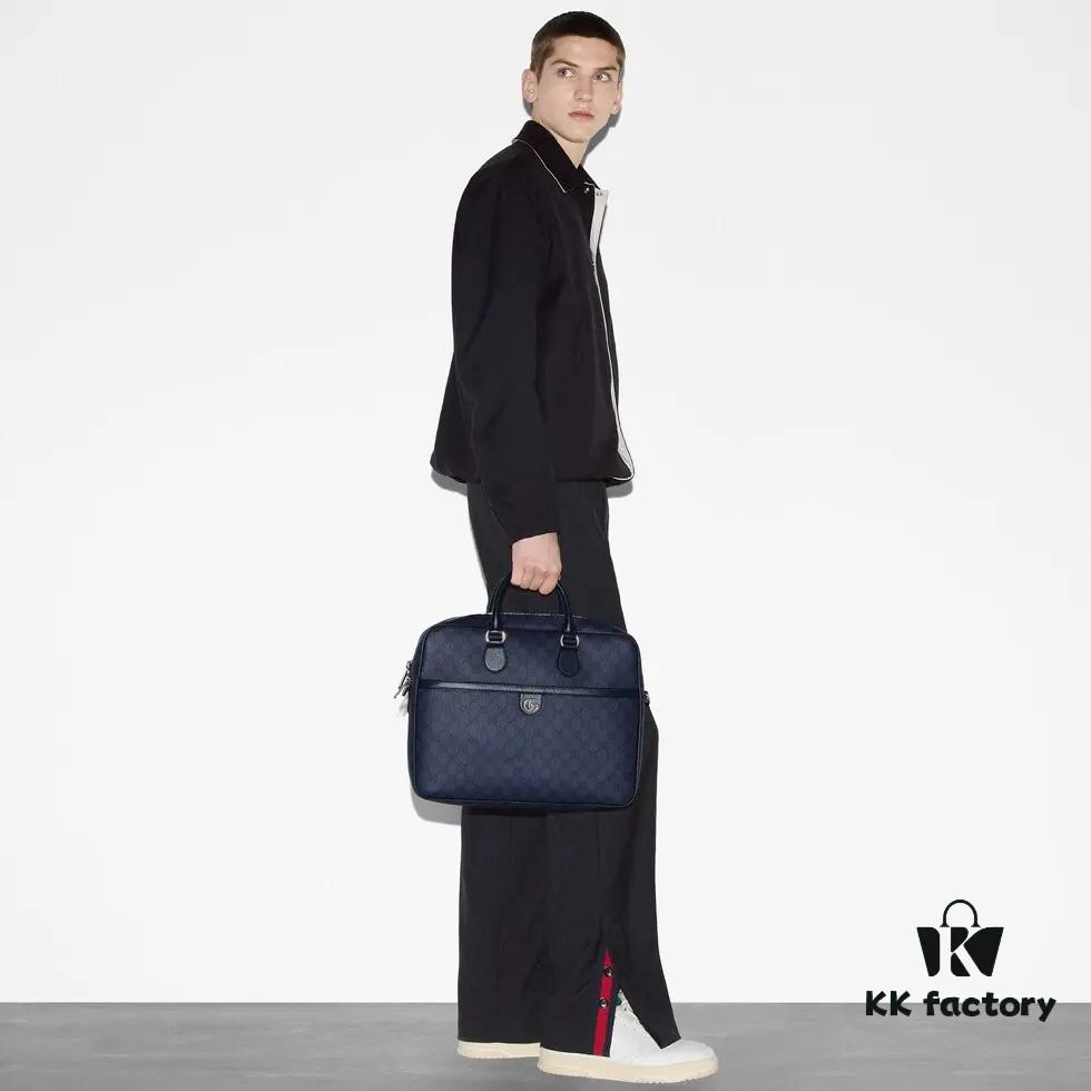 GUCCI New Arrival Authentic Quality, Top-Grade Original Order Item, Real Product Photos. Model No. 792116 in Dark Blue, Dimensions: 36.5 x 29 x 7.5 cm (W x H x D). In Stock and Ready to Ship!