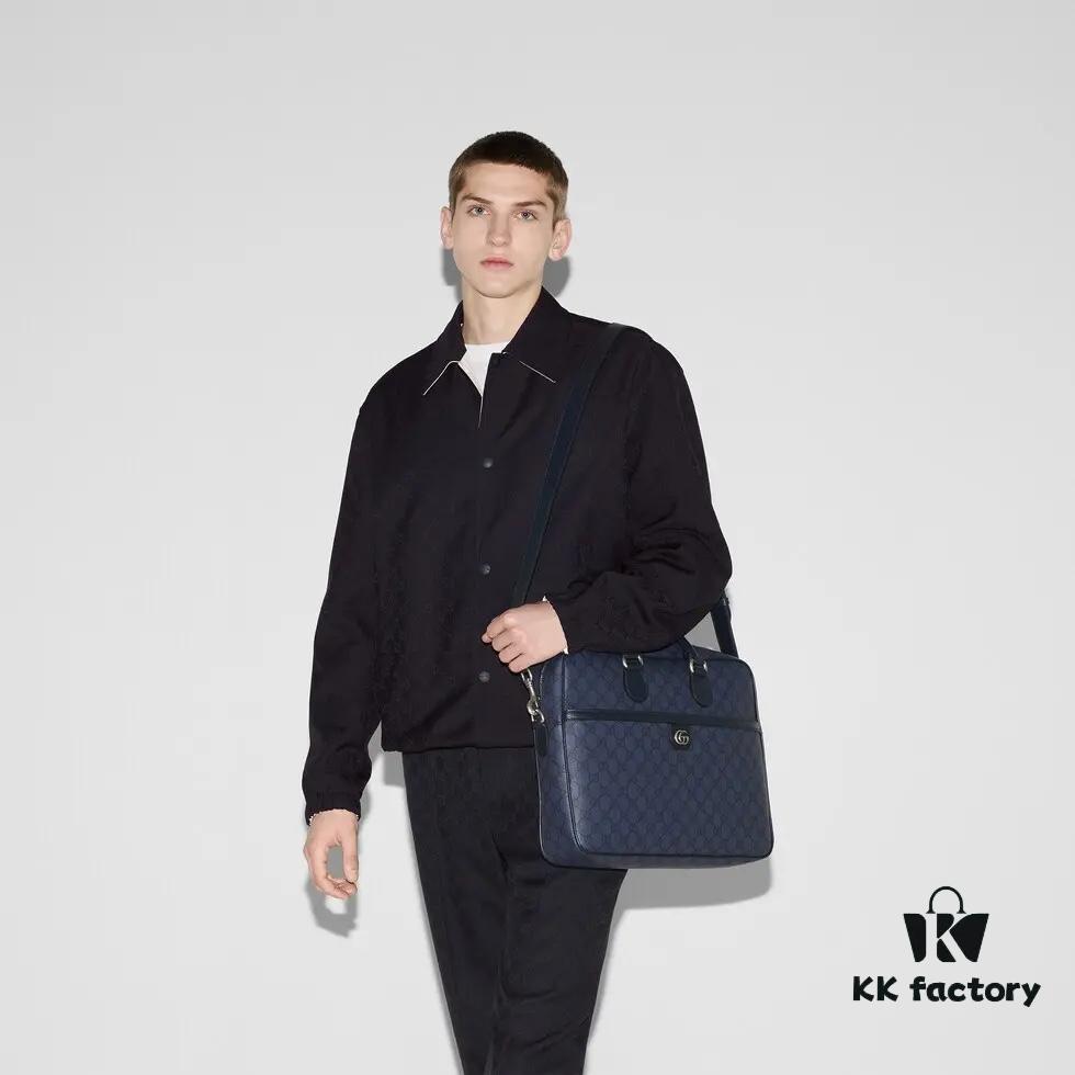 GUCCI New Arrival Authentic Quality, Top-Grade Original Order Item, Real Product Photos. Model No. 792116 in Dark Blue, Dimensions: 36.5 x 29 x 7.5 cm (W x H x D). In Stock and Ready to Ship!