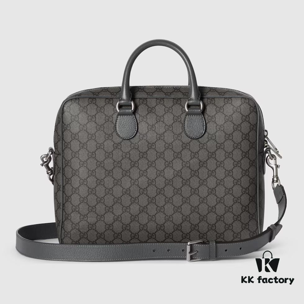 GUCCI New Arrival Authentic Quality, Top-Grade Original Order Item, Real Product Photos. Model No. 792116 Grey Rubber, Size: 36.5 x 29 x 7.5 cm