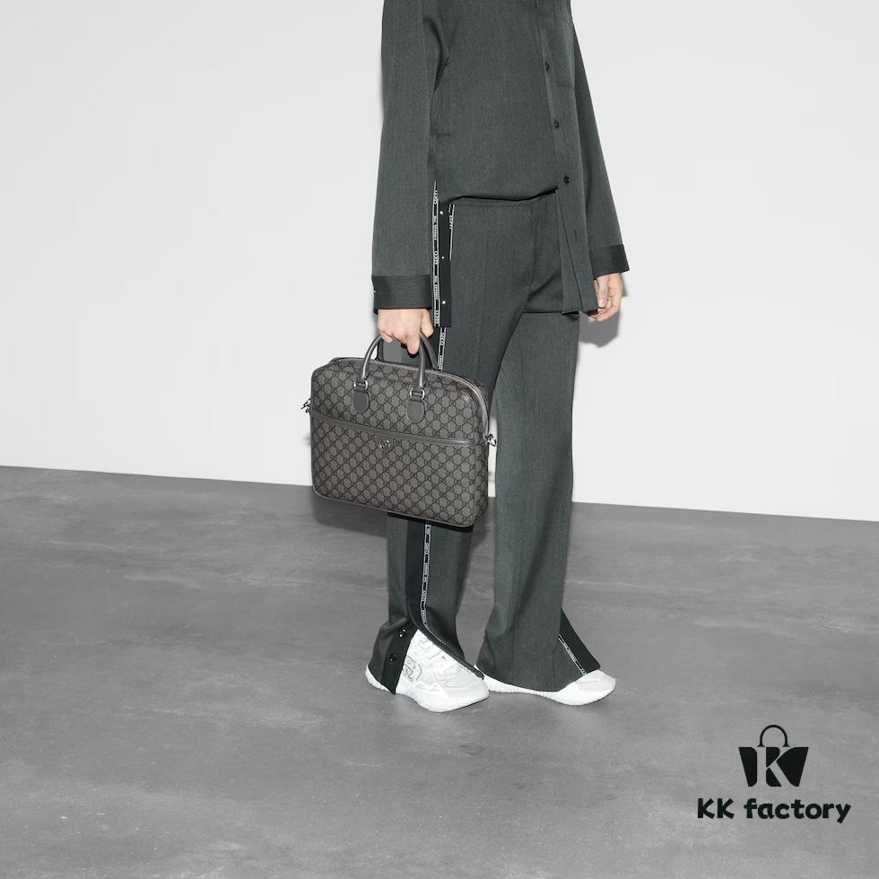 GUCCI New Arrival Authentic Quality, Top-Grade Original Order Item, Real Product Photos. Model No. 792116 Grey Rubber, Size: 36.5 x 29 x 7.5 cm