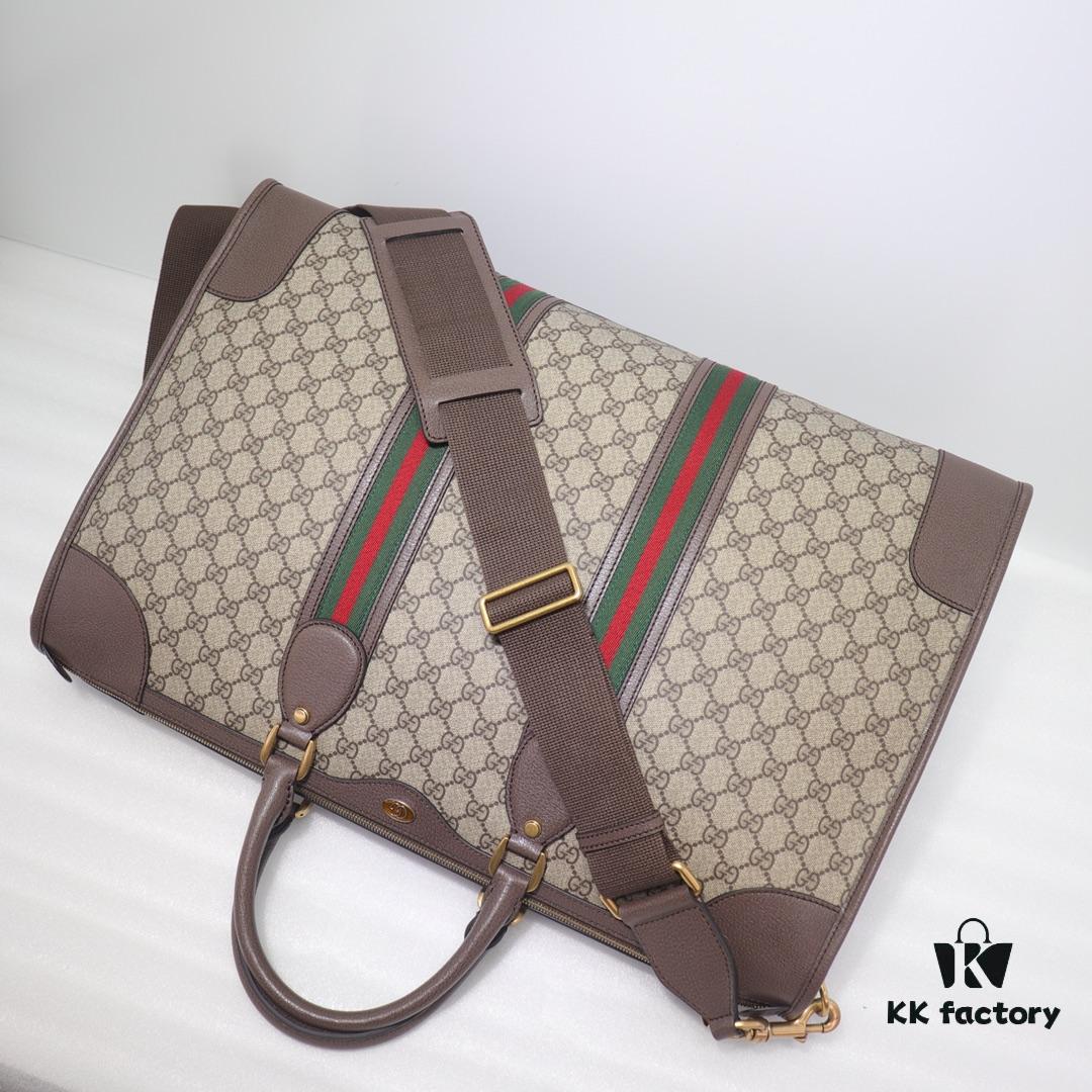 GUCCI New Arrival Authentic Item, Premium Original Order, Real Photo, Model Number: 598152 PVC Coffee Leather, Size: W54 x H36.5 x D21cm, In Stock Ready to Ship