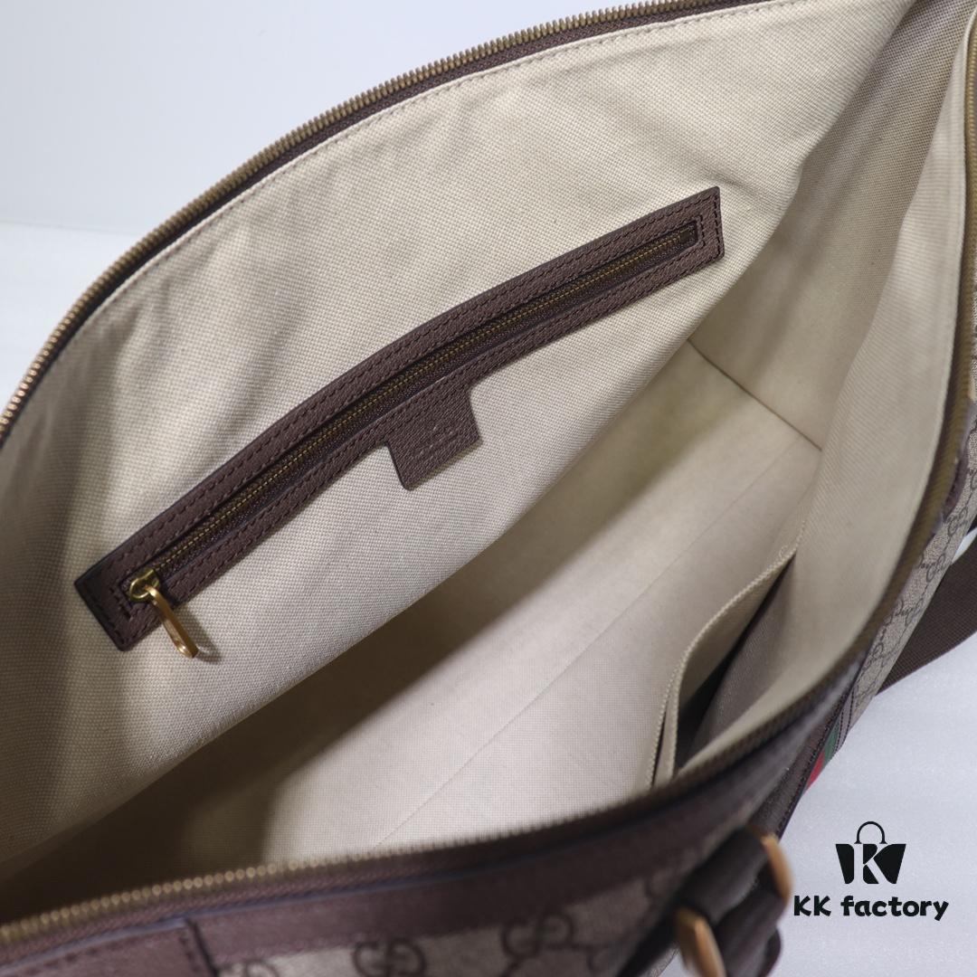 GUCCI New Arrival Authentic Item, Premium Original Order, Real Photo, Model Number: 598152 PVC Coffee Leather, Size: W54 x H36.5 x D21cm, In Stock Ready to Ship