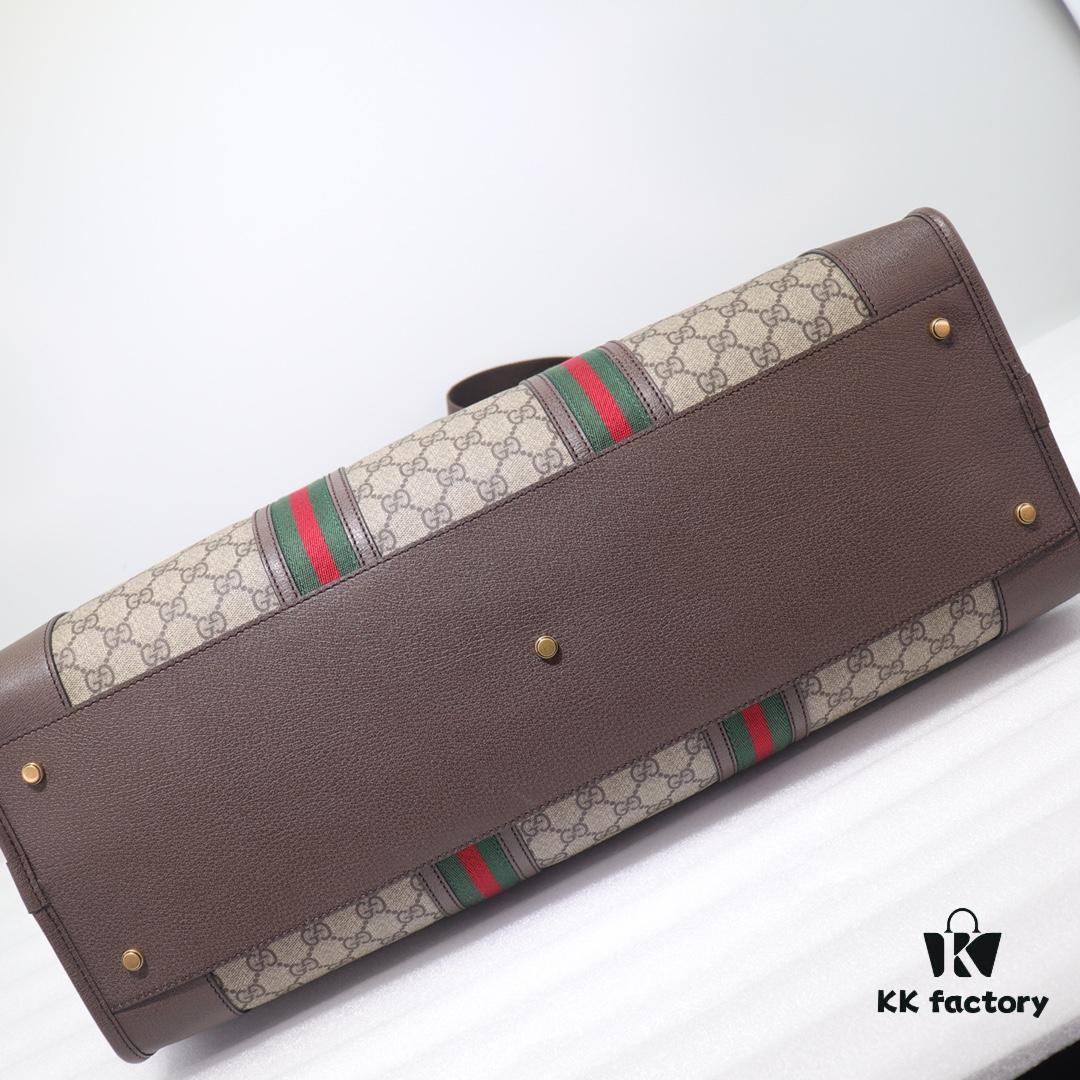 GUCCI New Arrival Authentic Item, Premium Original Order, Real Photo, Model Number: 598152 PVC Coffee Leather, Size: W54 x H36.5 x D21cm, In Stock Ready to Ship