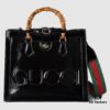 GUCCI New Arrival High-Quality Authentic Stock, Top-Tier Original Single Item, Real Photo, Model No.: 678842, Black Patent Leather with Logo Print, Size: W35 x H30 x D14cm, Available for Immediate Shipment