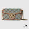 GUCCI New Arrival Cabinet Quality, Top Original Single Item, Actual Photos, Model Number 783141 Canvas Blue-Brown