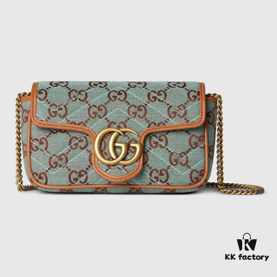 GUCCI New Arrival Cabinet Quality, Top Original Single Item, Actual Photos, Model Number 783141 Canvas Blue-Brown