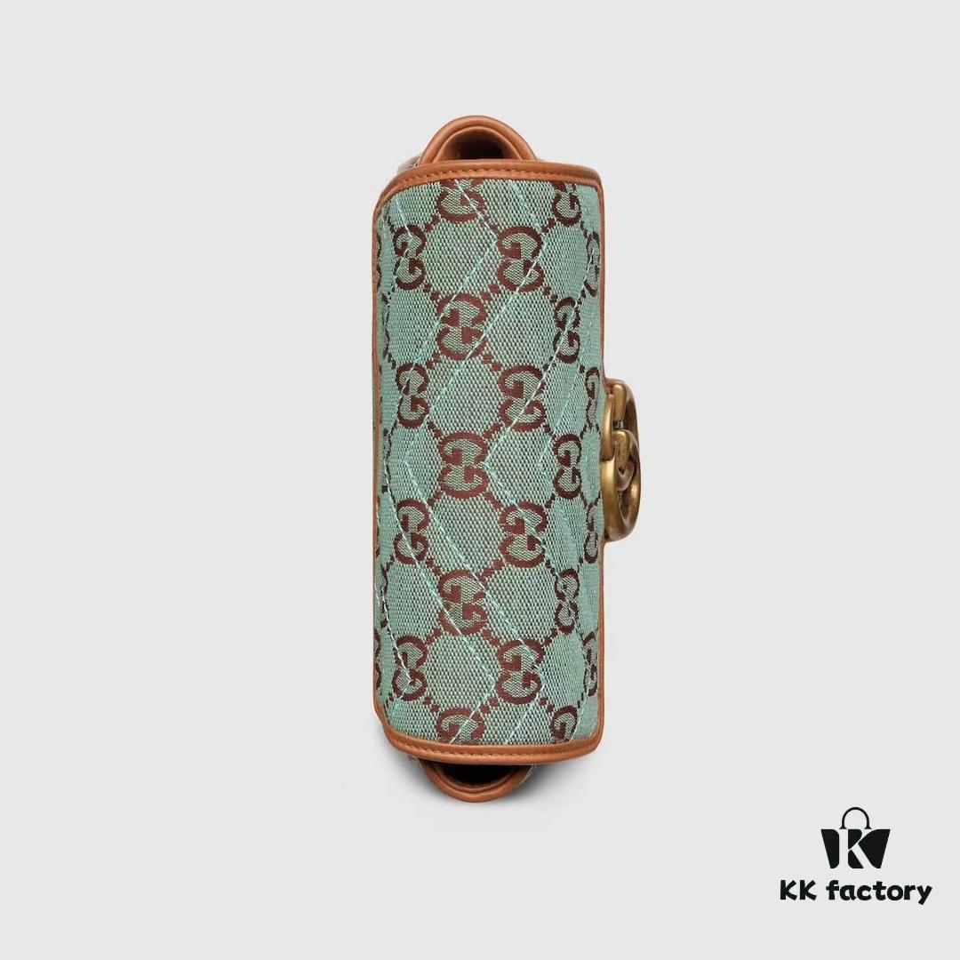 GUCCI New Arrival Cabinet Quality, Top Original Single Item, Actual Photos, Model Number 783141 Canvas Blue-Brown