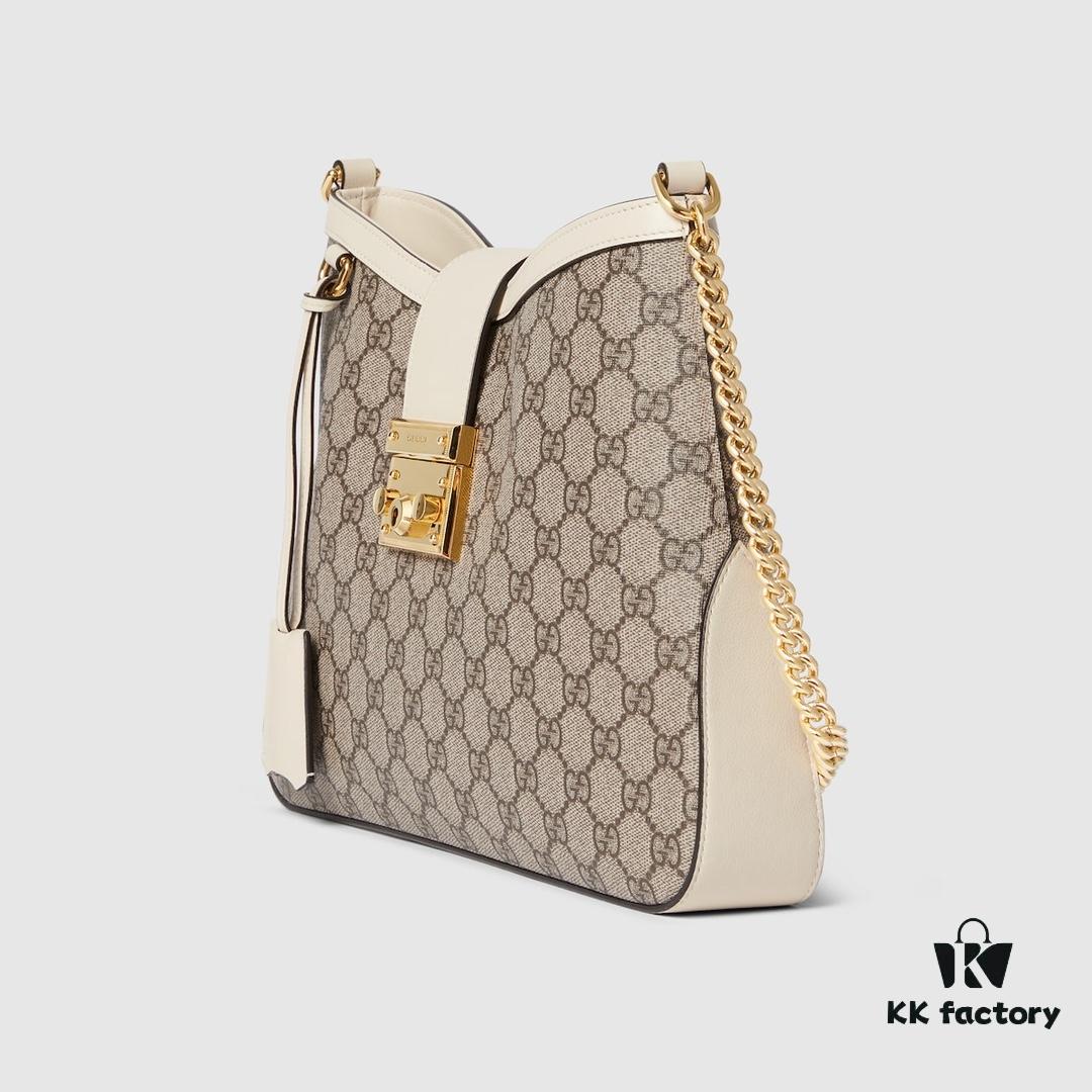 GUCCI Counter Quality, Top Original Single Item, Actual Photos! Model No. 795113 Coffee and White, Size: 32.5 × 24 × 5.5 cm, In Stock for Immediate Shipment