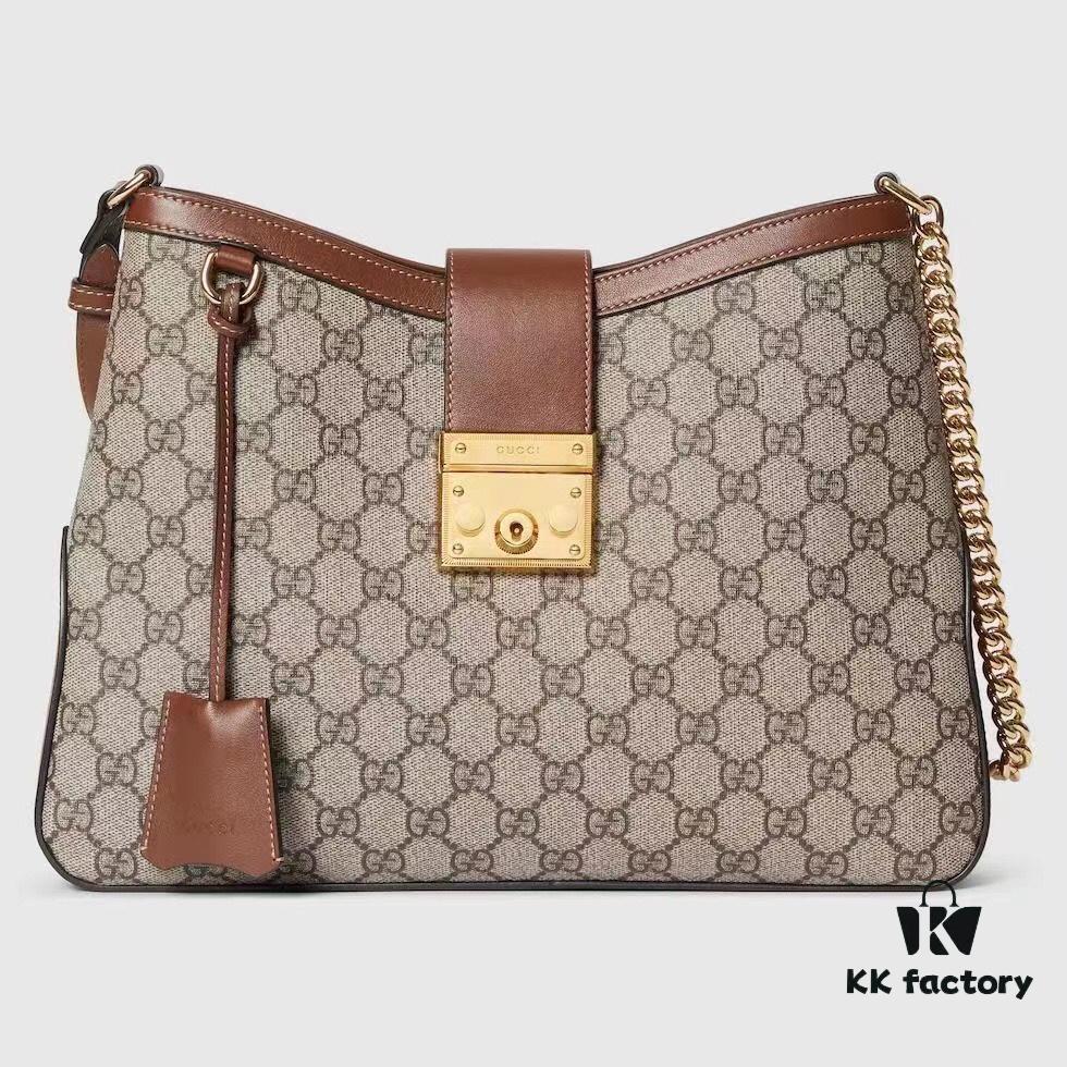 GUCCI Counter Quality, Top Original Single Item, Real Photos! Model No. 795113 Coffee Brown, Size: 32.5×24×5.5 cm, In Stock