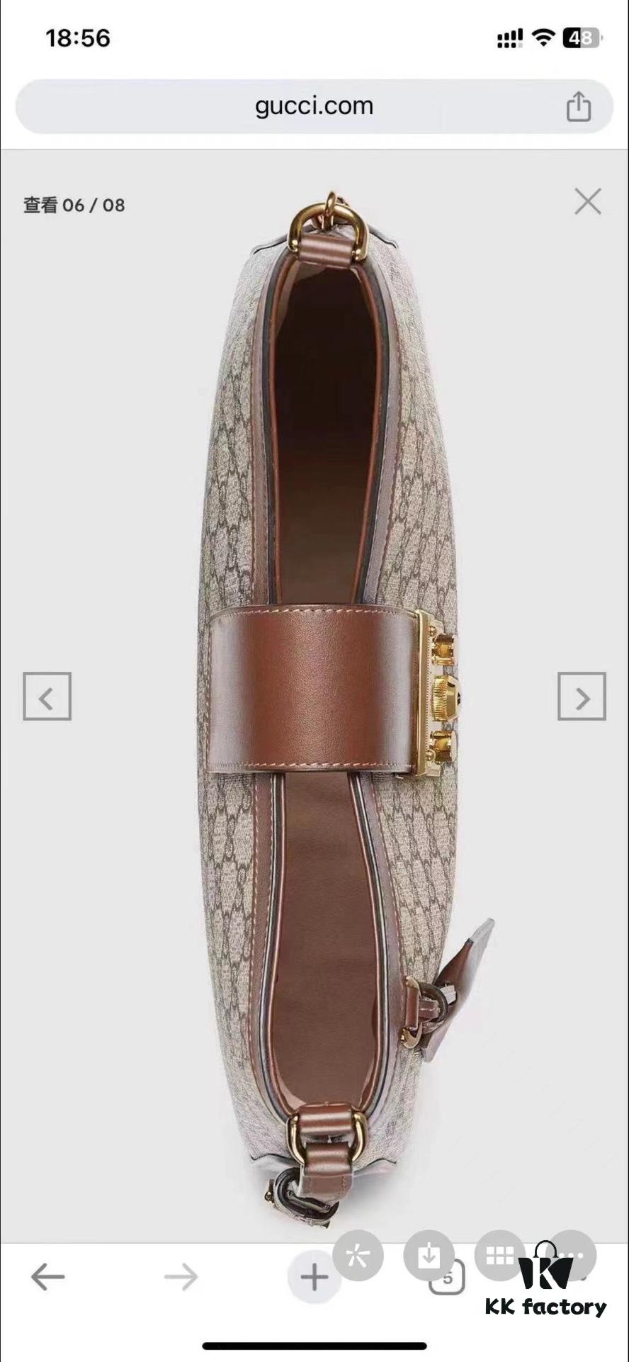 GUCCI Counter Quality, Top Original Single Item, Real Photos! Model No. 795113 Coffee Brown, Size: 32.5×24×5.5 cm, In Stock