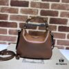 GUCCI High-End Original Order Item, Genuine Quality, Real Photo! Model No. 746251 Brown Leather, Size: 24cm (W) x 15cm (H) x 5cm (Side Width), In Stock for Immediate Shipment