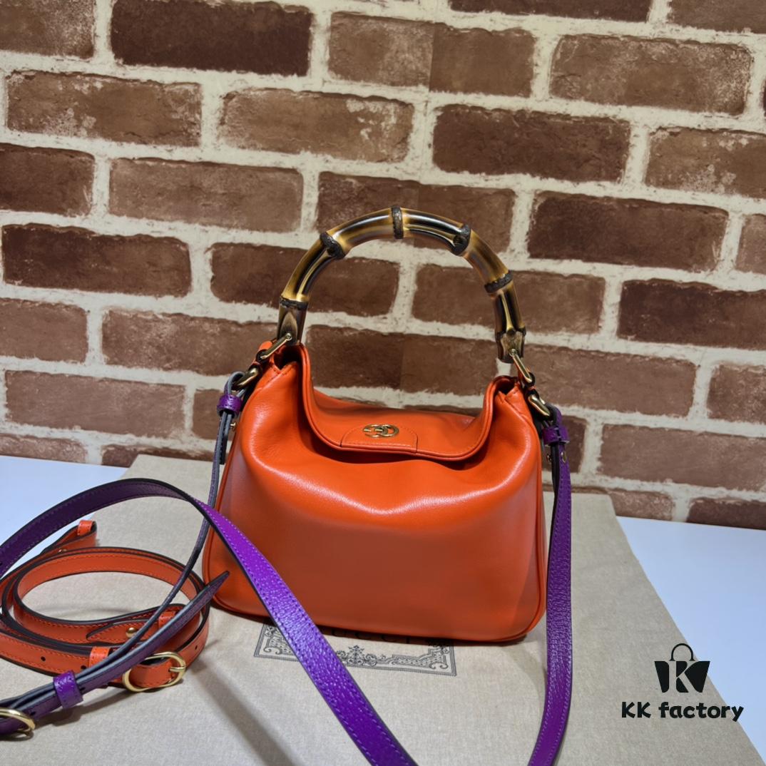 GUCCI Counter Quality, Top Original Single Item, Actual Photos! Model No. 746251 Orange, Size: 24cm (W) x 15cm (H) x 5cm (Side Width), In Stock and Ready to Ship