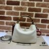 GUCCI Counter Quality, Top Original Single Item, Actual Photos! Model No. 746251 White Leather, Size: 24cm (W) x 15cm (H) x 5cm (Side Width), In Stock for Immediate Shipment