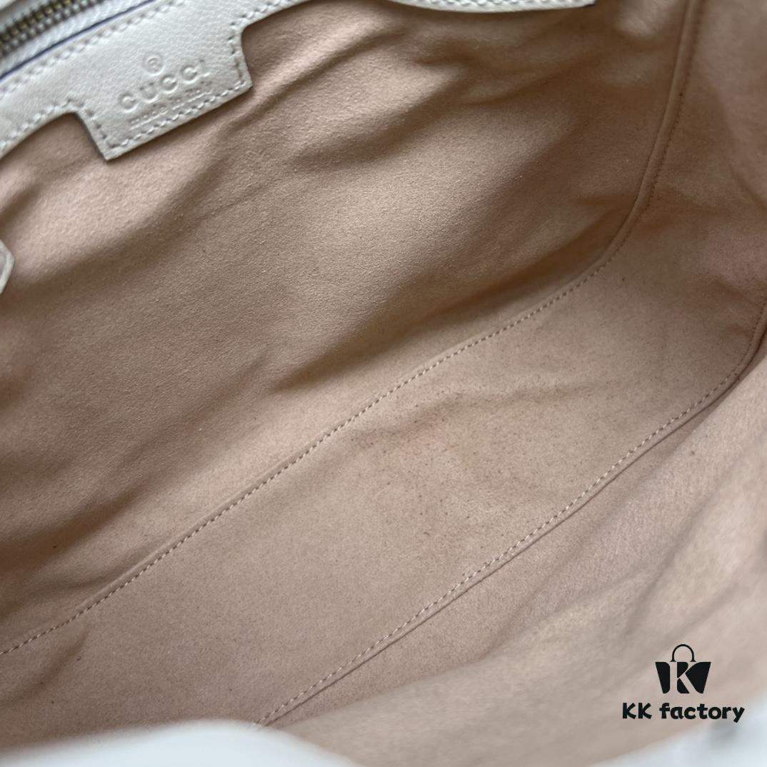 GUCCI Counter Quality, Top Original Single Item, Actual Photos! Model No. 746251 White Leather, Size: 24cm (W) x 15cm (H) x 5cm (Side Width), In Stock for Immediate Shipment