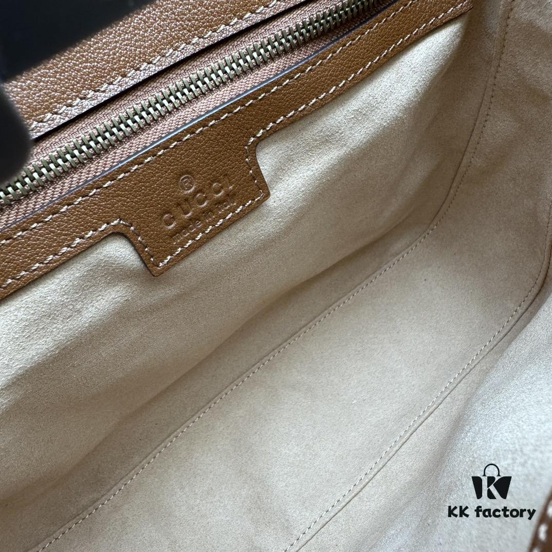 GUCCI High-End Original Order Item, Genuine Quality, Real Photo! Model No. 746251 Brown Leather, Size: 24cm (W) x 15cm (H) x 5cm (Side Width), In Stock for Immediate Shipment