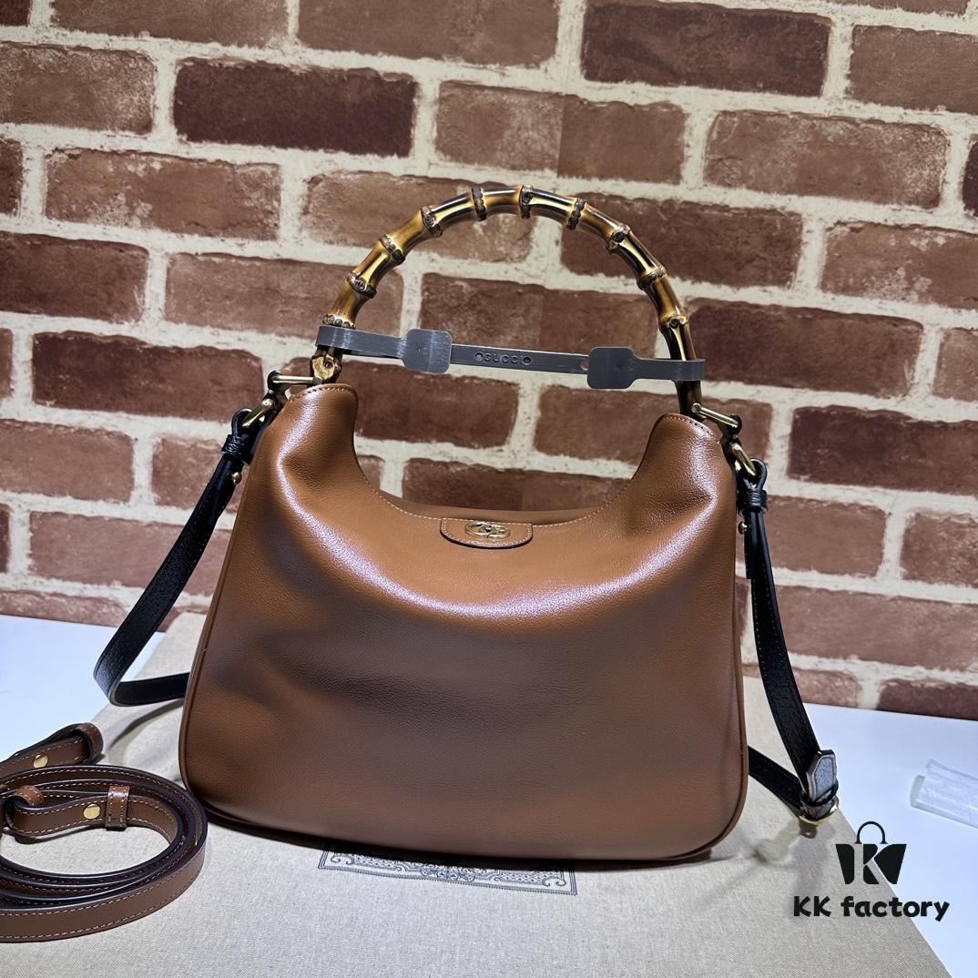 GUCCI New Arrival High-Quality Authentic Stock, Top-Tier Original Single Item, Real Photo, Model No. 746124 Brown Leather, Size 30×23×6.5