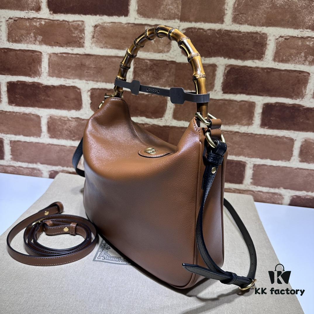 GUCCI New Arrival High-Quality Authentic Stock, Top-Tier Original Single Item, Real Photo, Model No. 746124 Brown Leather, Size 30×23×6.5