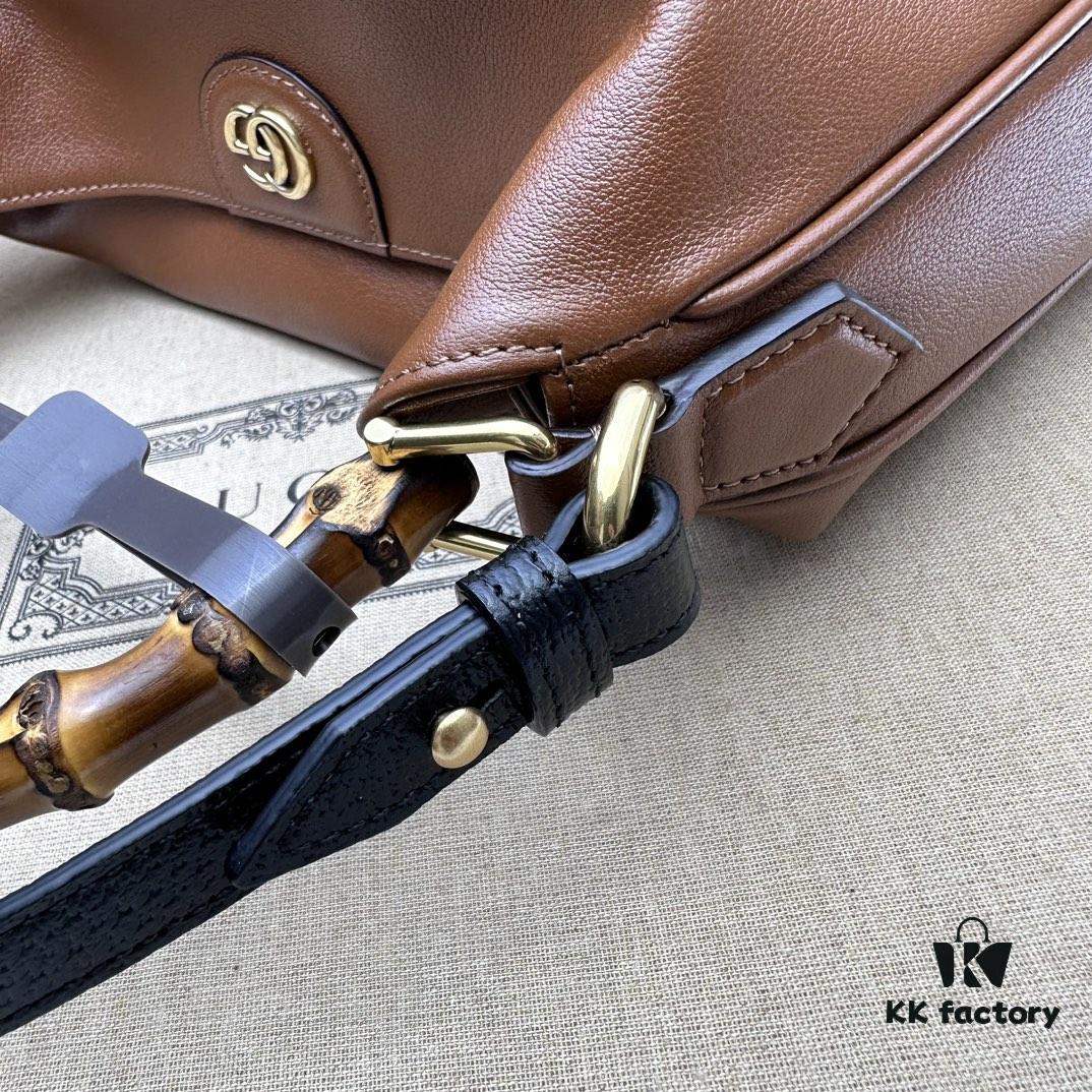 GUCCI New Arrival High-Quality Authentic Stock, Top-Tier Original Single Item, Real Photo, Model No. 746124 Brown Leather, Size 30×23×6.5