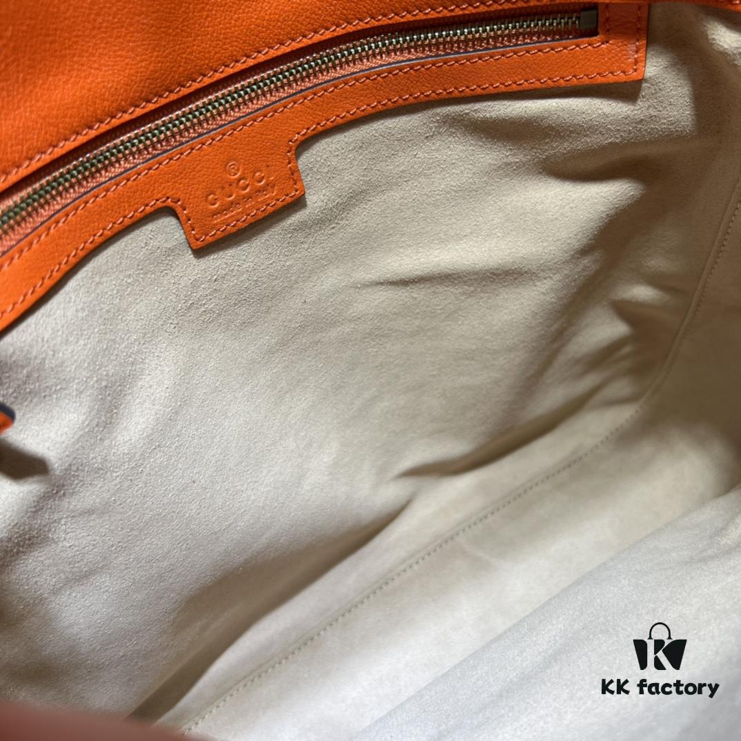 GUCCI New Arrival Cabinet Quality, Top Original Single Item. Actual Product Photos. Model No. 746124 Orange, Dimensions: 30×23×6.5 cm