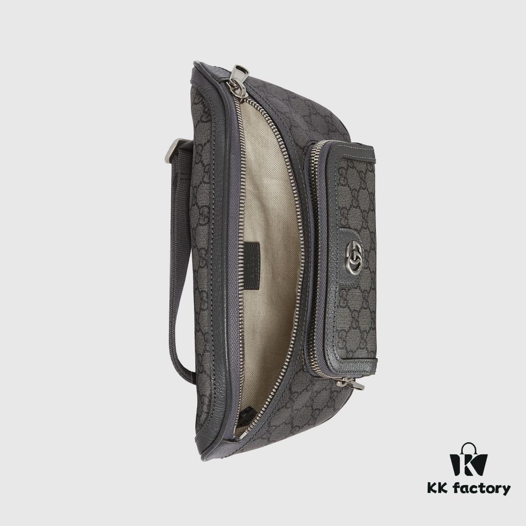 GUCCI New Arrival High-Quality Original Single Item, Real Photo, Model No.: 733868 Gray Rubber, Size: W26xH13x5cm, In Stock Ready to Ship