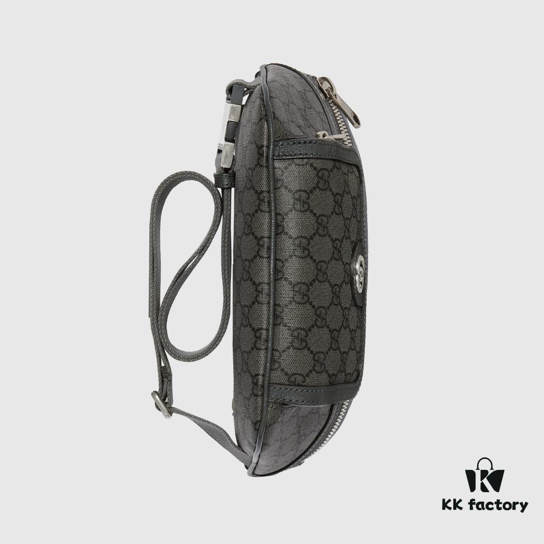 GUCCI New Arrival High-Quality Original Single Item, Real Photo, Model No.: 733868 Gray Rubber, Size: W26xH13x5cm, In Stock Ready to Ship