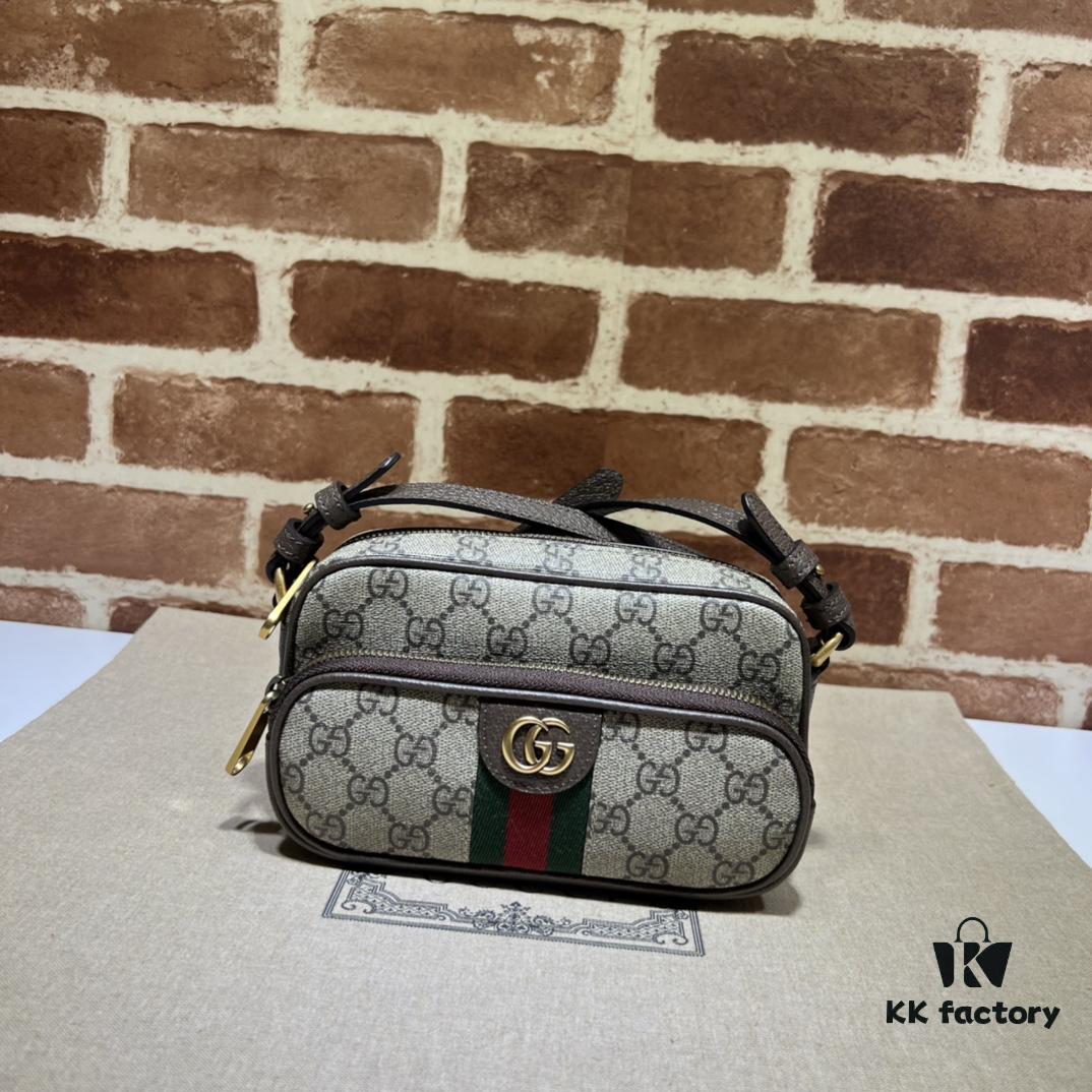 GUCCI New Arrival High-Quality Authentic Stock, Top-Tier Original Order Item, Real Product Photos! Model No. 722557 Coffee Color, Dimensions: 18cm W x 11cm H x 6cm D, In Stock for Immediate Shipment