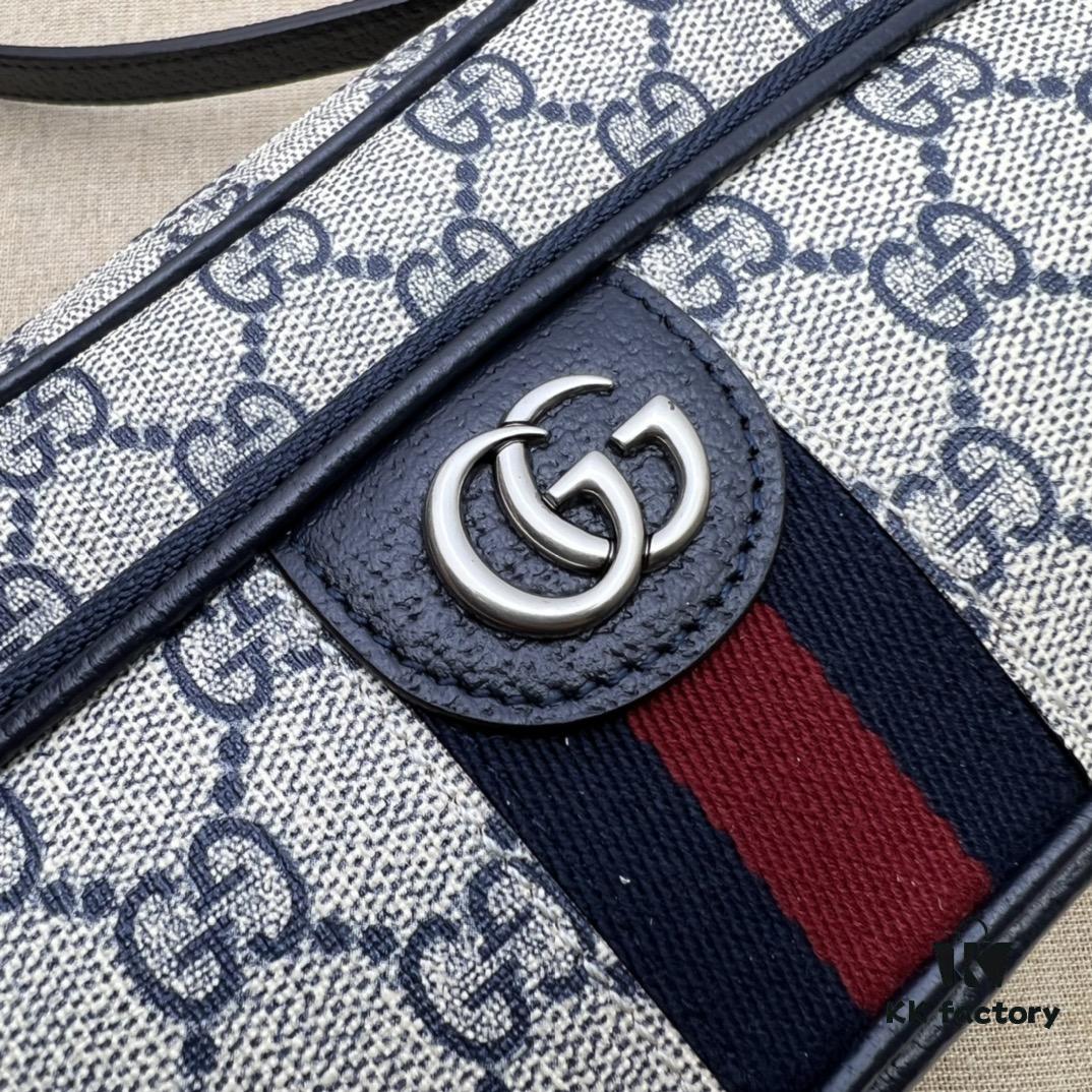 GUCCI New Arrival Cabinet Quality, Top Original Single Item, Actual Photos! Model No. 722557 Blue Edge, Size: 18 x 11 x 6 cm