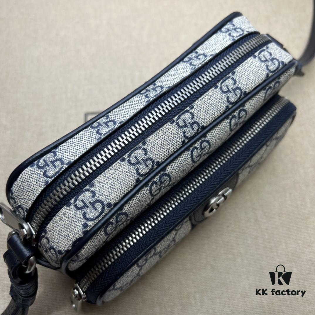 GUCCI New Arrival Cabinet Quality, Top Original Single Item, Actual Photos! Model No. 722557 Blue Edge, Size: 18 x 11 x 6 cm