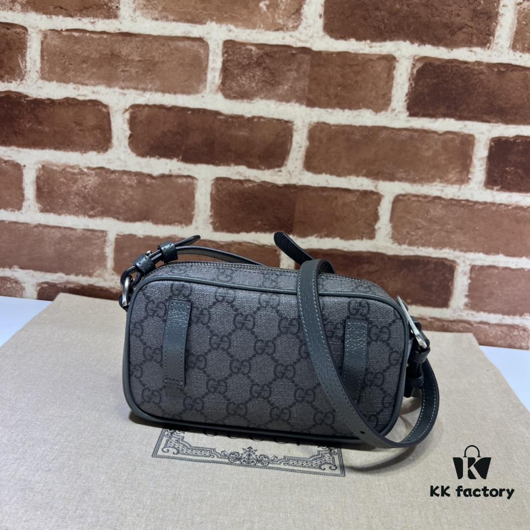 GUCCI New Arrival Cabinet Quality, Top Original Single Item, Actual Photos! Model No. 722557 Gray, Size: 18 x 11 x 6 cm