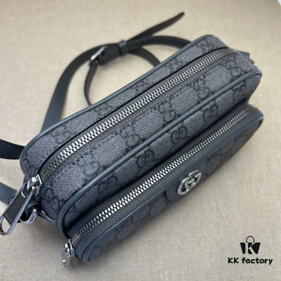 GUCCI New Arrival Cabinet Quality, Top Original Single Item, Actual Photos! Model No. 722557 Gray, Size: 18 x 11 x 6 cm