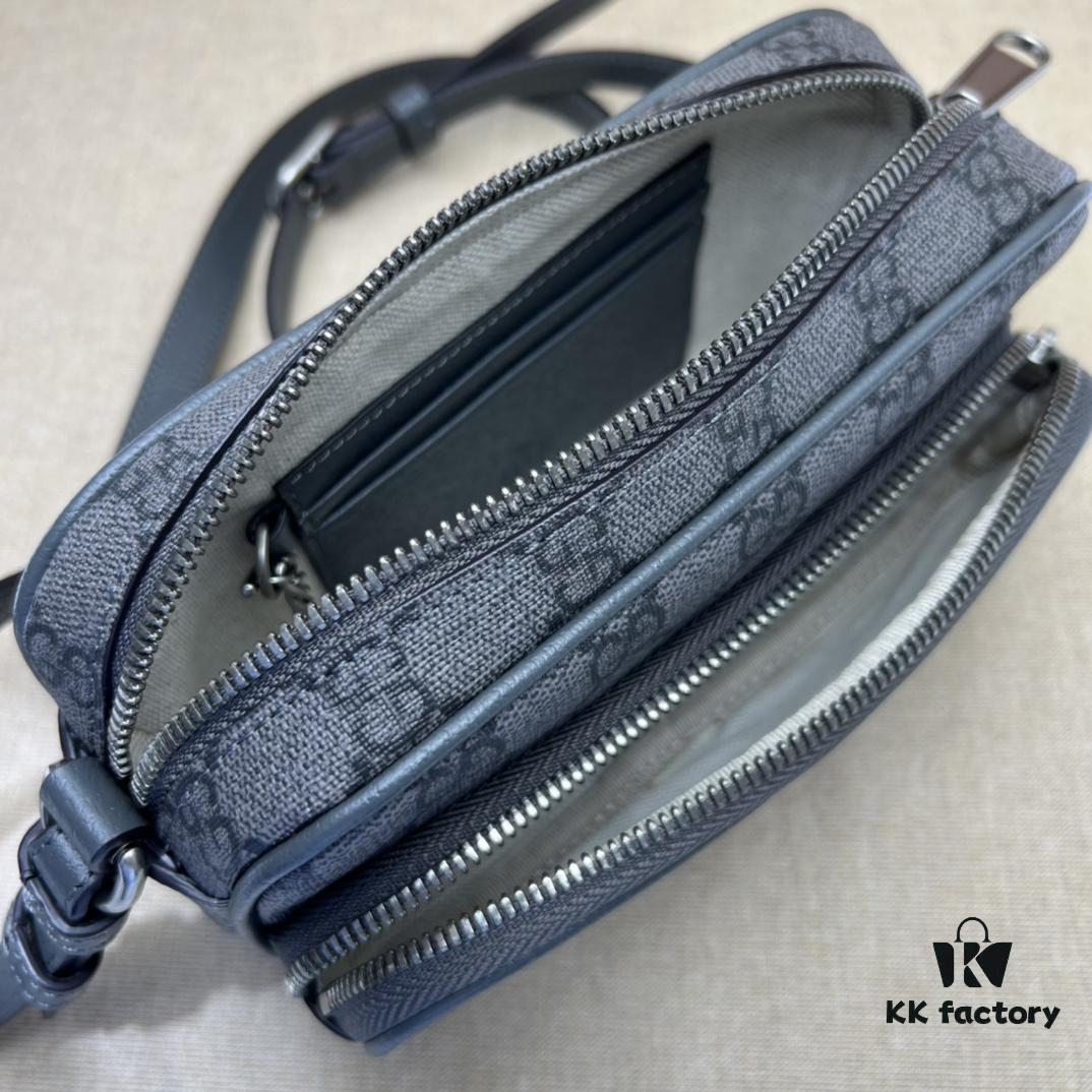 GUCCI New Arrival Cabinet Quality, Top Original Single Item, Actual Photos! Model No. 722557 Gray, Size: 18 x 11 x 6 cm