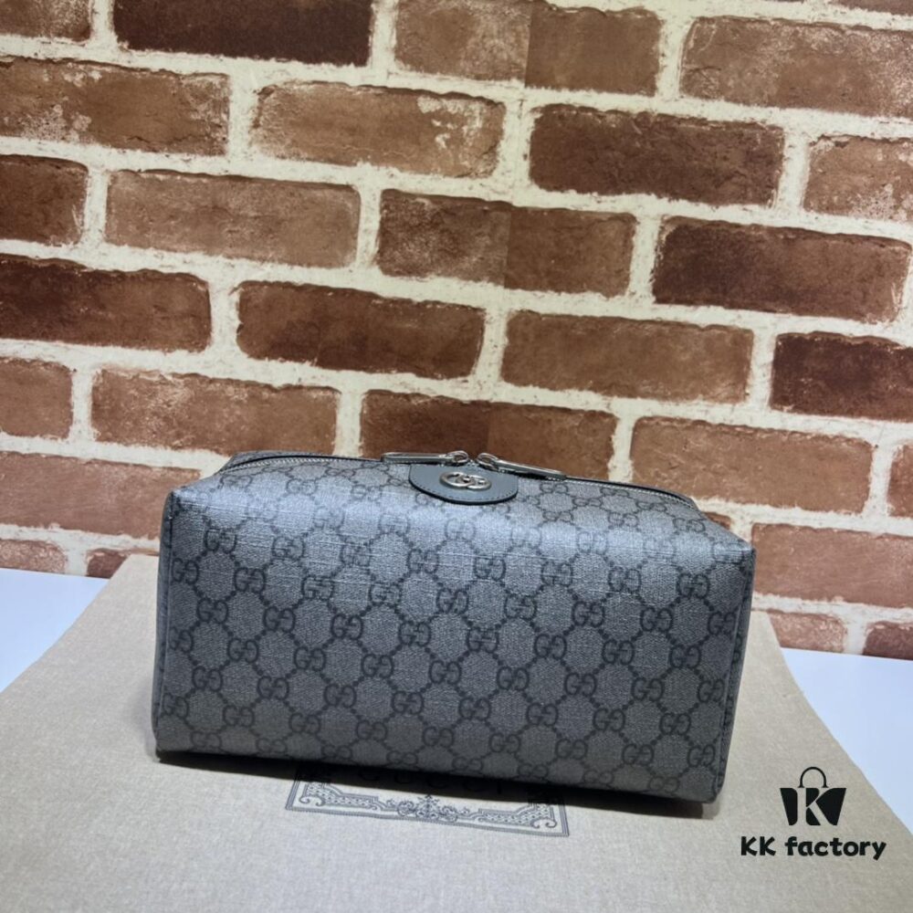 GUCCI Counter Quality, Top Original Single Item, Actual Photos! Model No. 572767 Gray PVC/Gray Leather, Dimensions: 25.5cm (W) x 12cm (H) x 11.5cm (D), In Stock and Ready to Ship