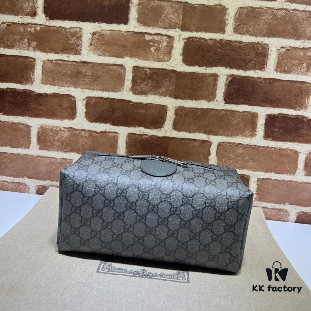GUCCI Counter Quality, Top Original Single Item, Actual Photos! Model No. 572767 Gray PVC/Gray Leather, Dimensions: 25.5cm (W) x 12cm (H) x 11.5cm (D), In Stock and Ready to Ship