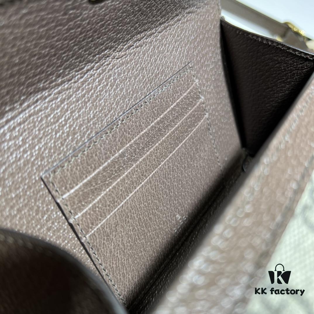 GUCCI New Arrival Cabinet Quality, Top Original Single Item, Actual Photos. Model No. 678460 Coffee Color, Dimensions 18.5×10.5×7.5cm, In Stock Ready to Ship